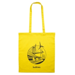 Yellow cotton bag with long handles
