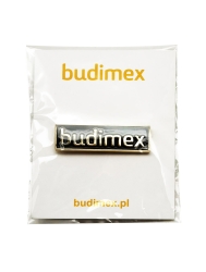 Metalowe przypinki z logo budimex