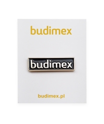 Metalowe przypinki z logo budimex