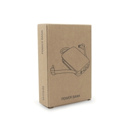 Power bank 4000 mAh, karabińczyk i lampka 1W - Power bank 4000 mAh, karabińczyk i lampka 1W